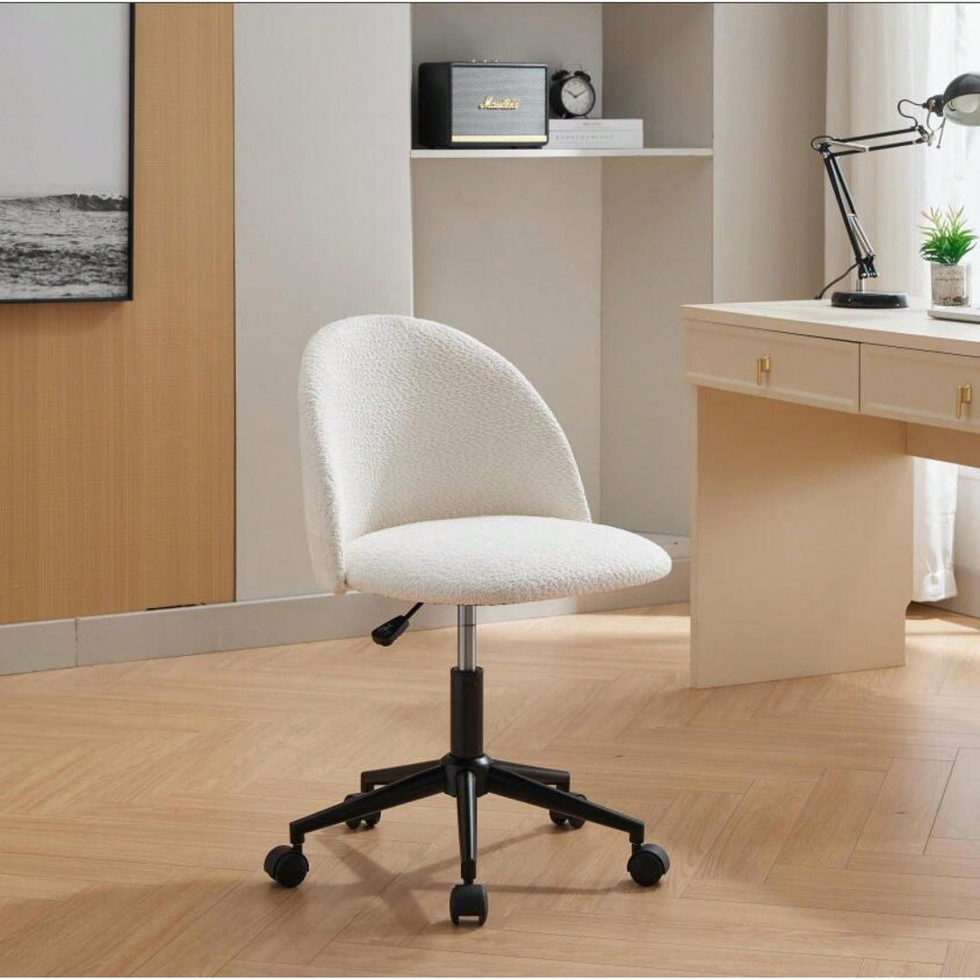 Stylish Velvet Office Chair With Adjustable Height And Ergonomic U-Shaped Design Image 9