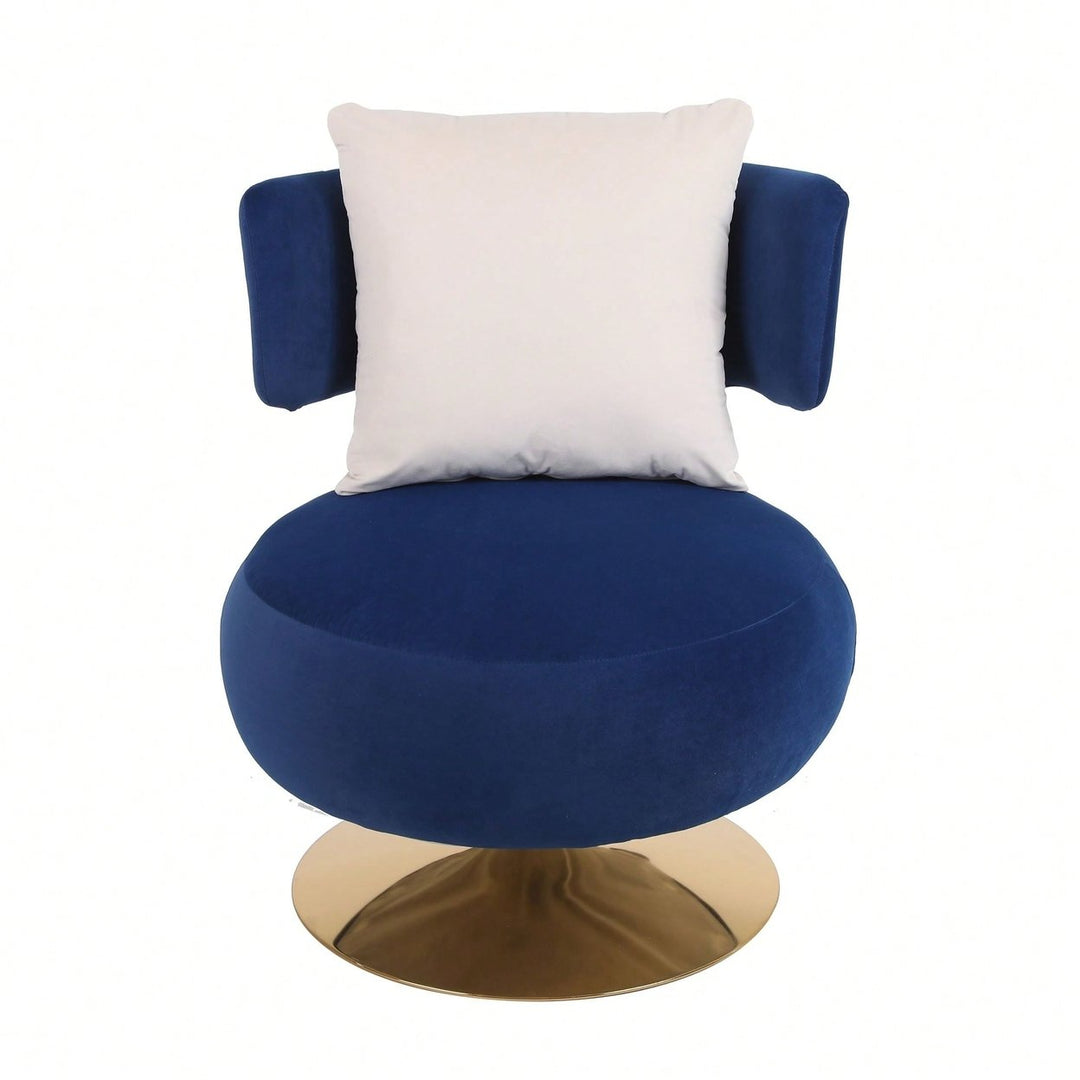 Swivel Accent Chair Armchair, Round Barrel Chair In Fabric For Living Room Bedroom Image 7