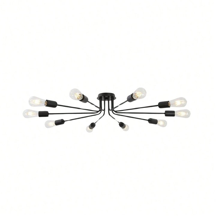 Stylish Light Semi Flush Mount Ceiling Fixture for Kitchen Living Room Bedroom Hallway and Cafe Image 2