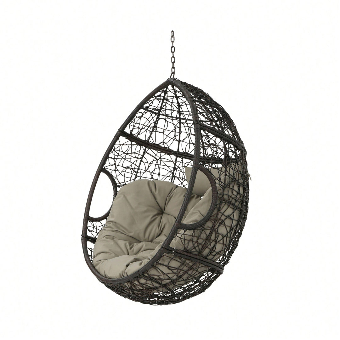 Stylish Grey Hanging Basket For Indoor And Outdoor Use  Versatile Planter For Flowers And Plants (Stand Not Included) Image 3