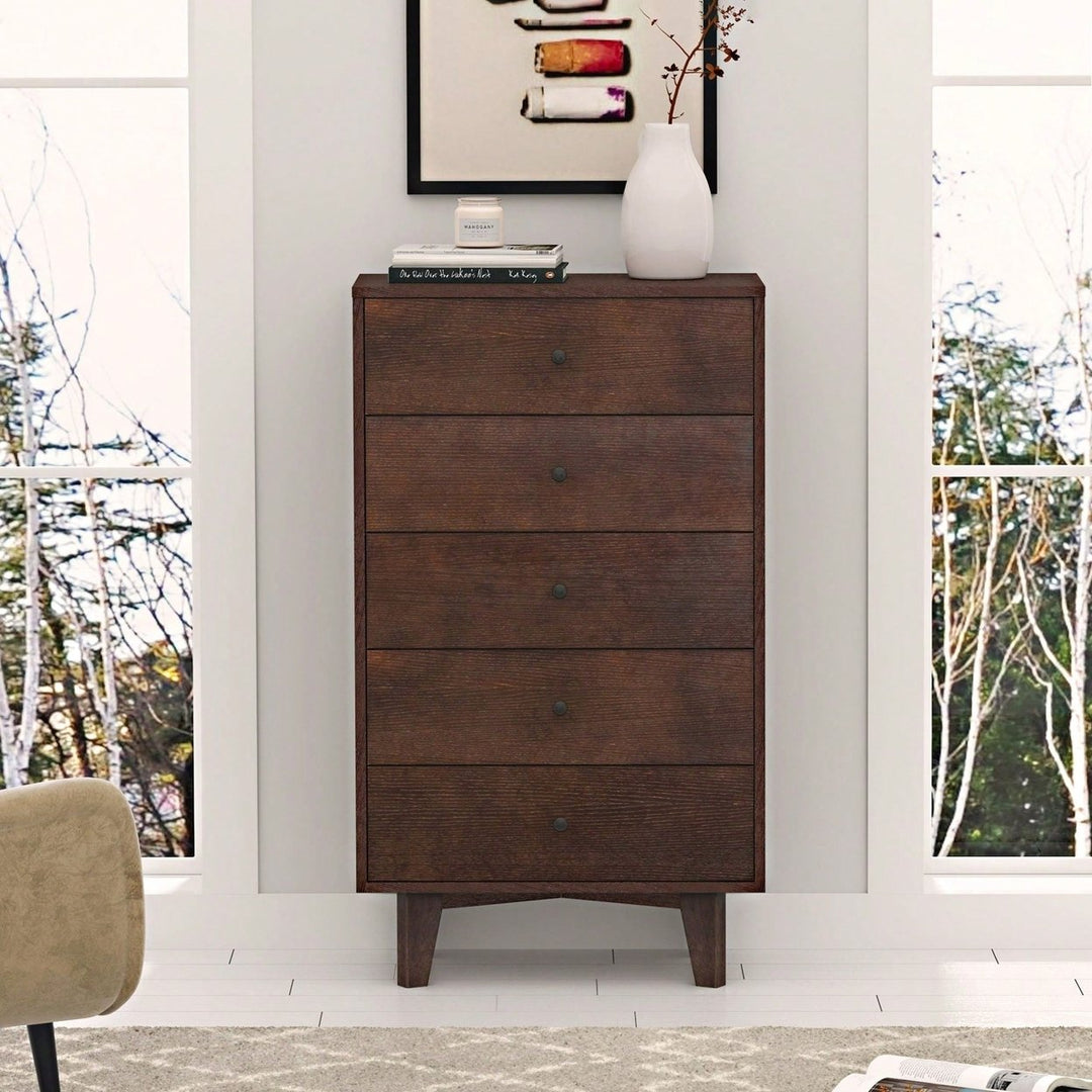 Seven-Drawer Sideboard, Real Wood Spray Paint, Retro Round Handle, Can Be Placed In The Living Room Bedroom Dining Room Image 1