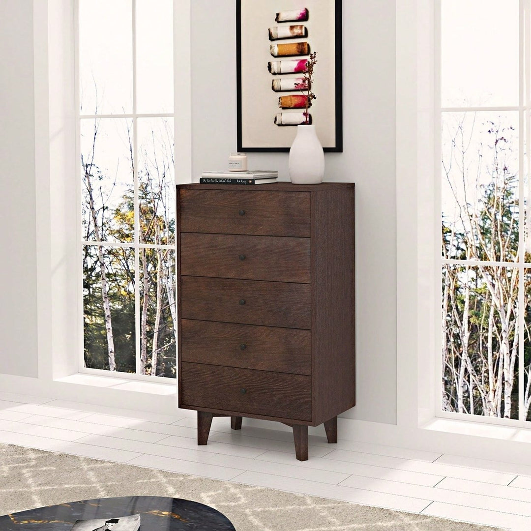 Seven-Drawer Sideboard, Real Wood Spray Paint, Retro Round Handle, Can Be Placed In The Living Room Bedroom Dining Room Image 4