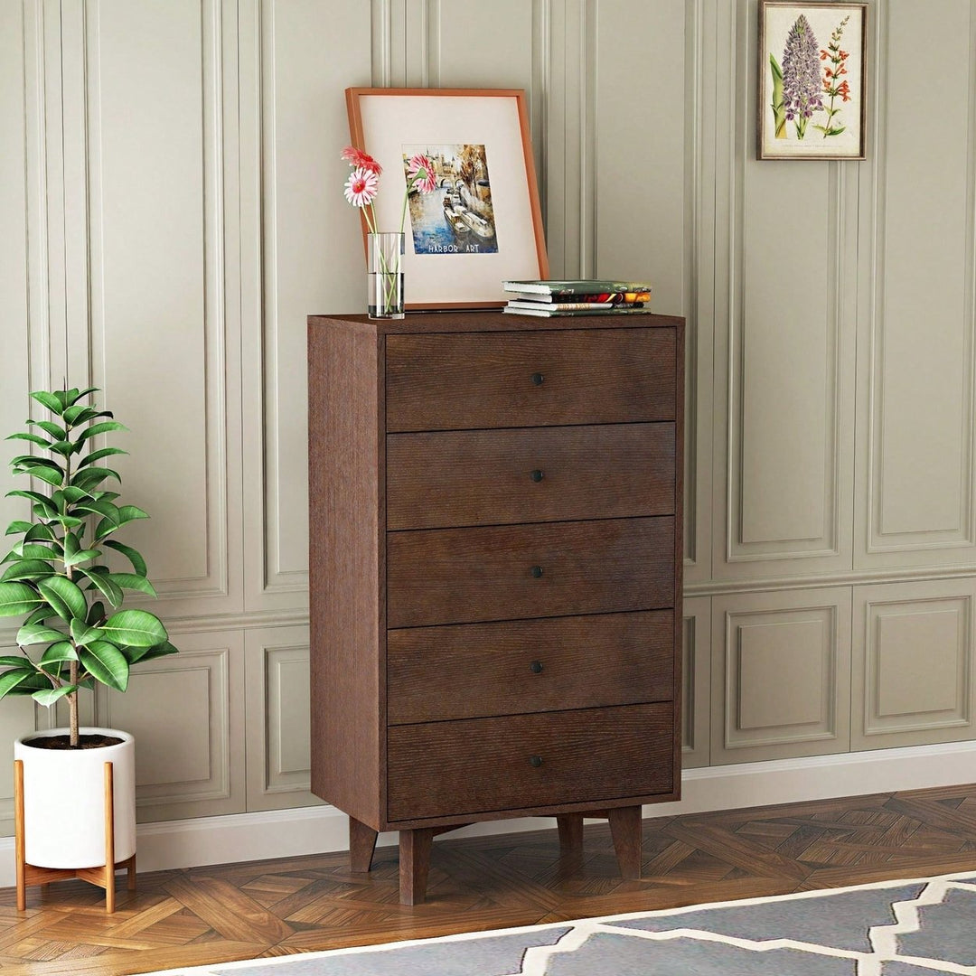 Seven-Drawer Sideboard, Real Wood Spray Paint, Retro Round Handle, Can Be Placed In The Living Room Bedroom Dining Room Image 5