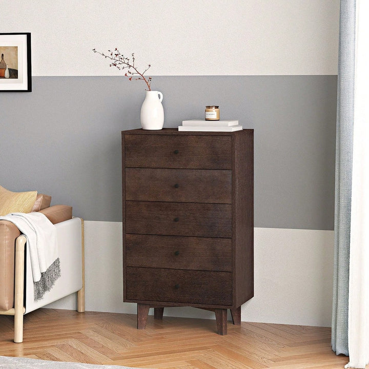 Seven-Drawer Sideboard, Real Wood Spray Paint, Retro Round Handle, Can Be Placed In The Living Room Bedroom Dining Room Image 6