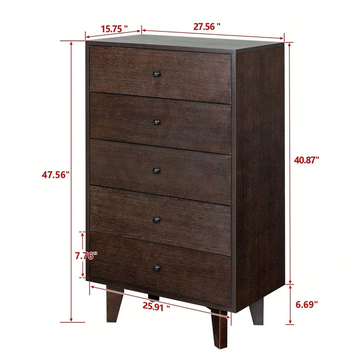 Seven-Drawer Sideboard, Real Wood Spray Paint, Retro Round Handle, Can Be Placed In The Living Room Bedroom Dining Room Image 10