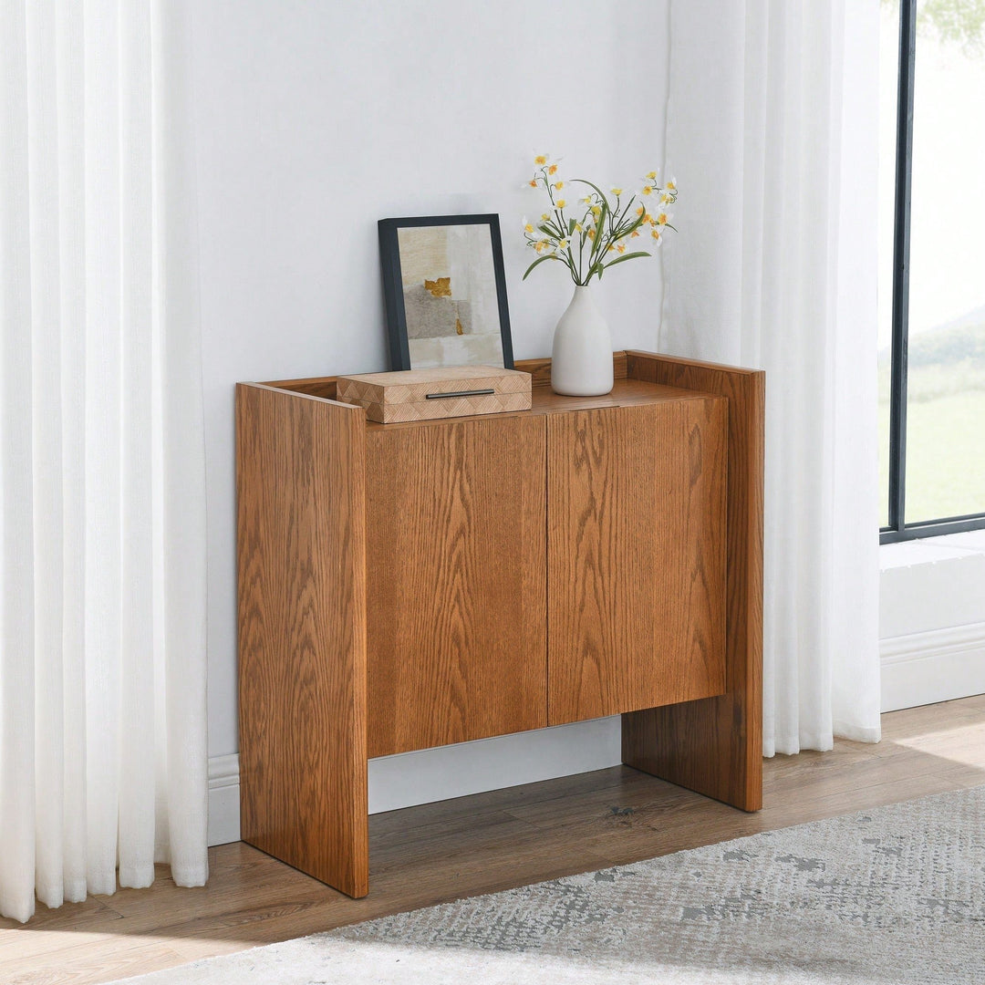 Sideboard Buffet Cabinet With Adjustable Shelves For Entryway Living Room Kitchen Dining Room Image 4