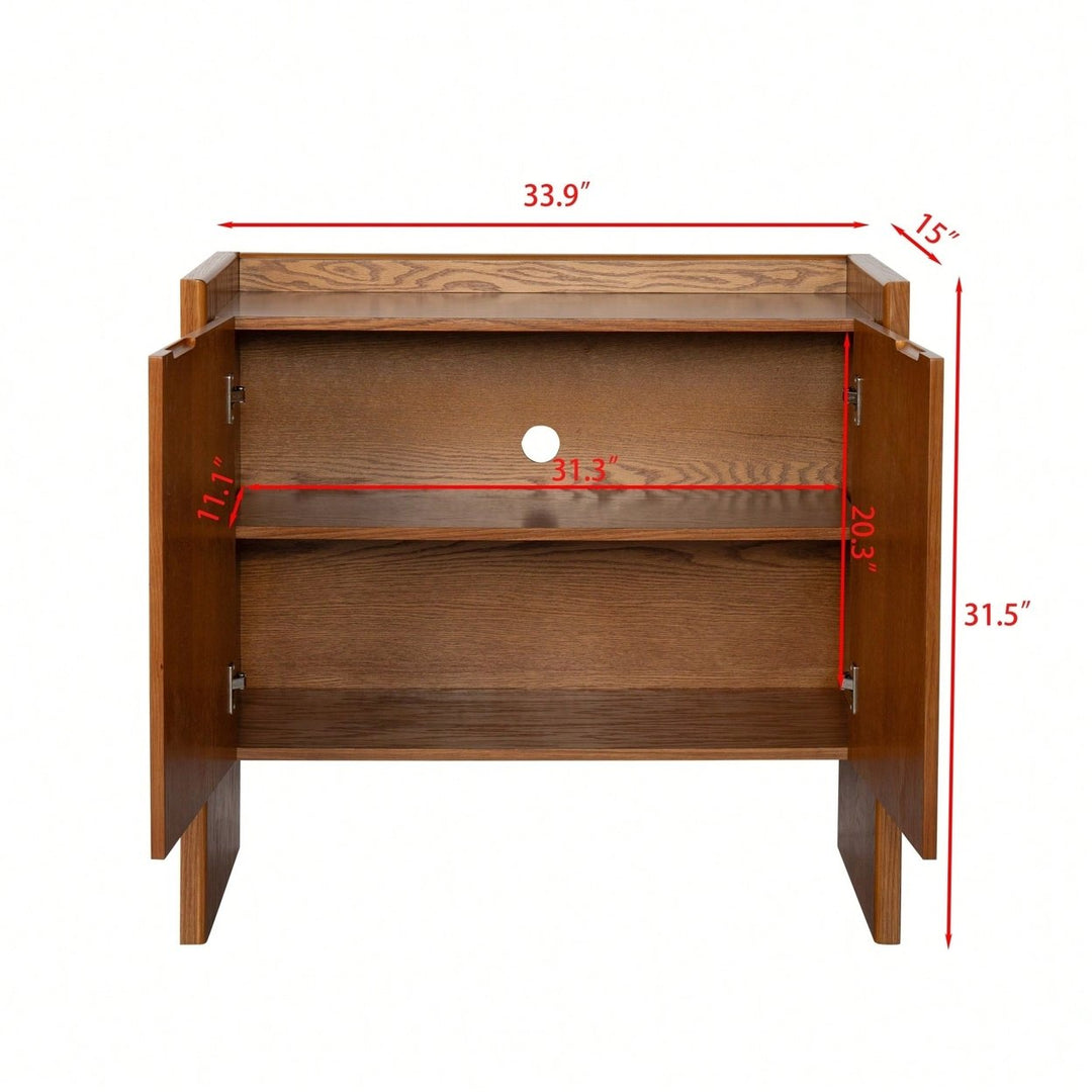 Sideboard Buffet Cabinet With Adjustable Shelves For Entryway Living Room Kitchen Dining Room Image 6