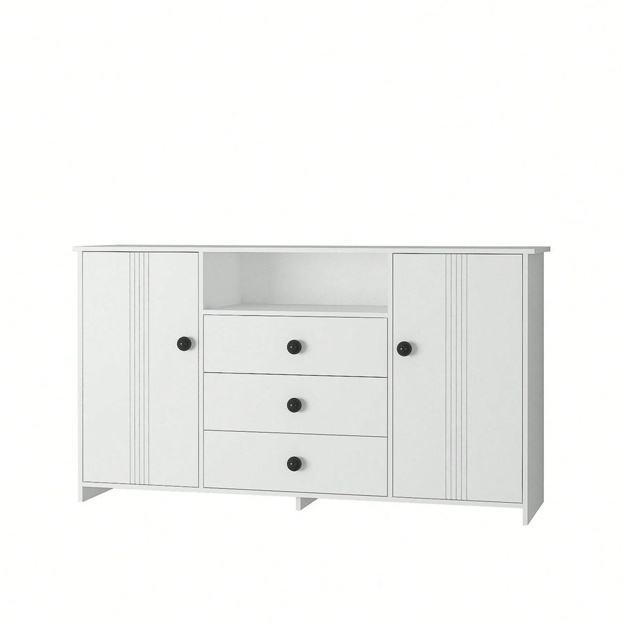 Sideboard Buffet Cabinet With Storage And Adjustable Shelves For Kitchen Image 1