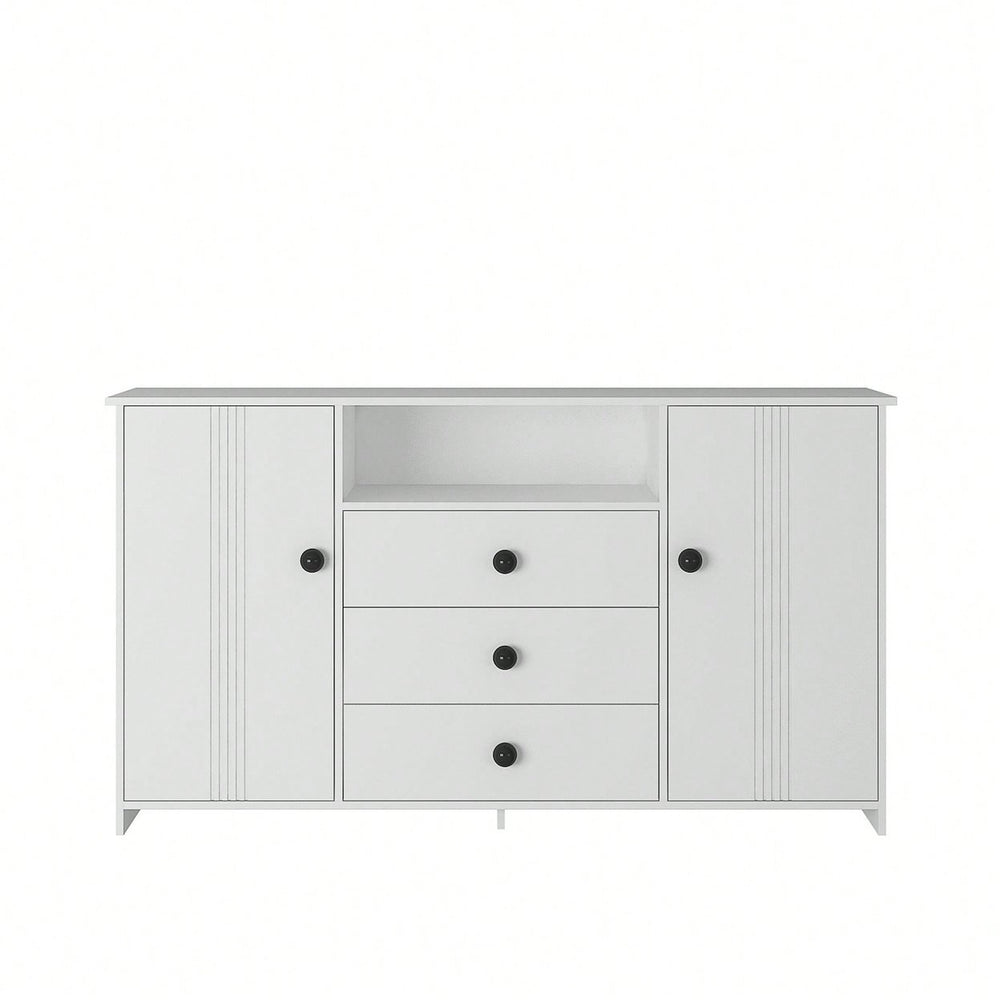 Sideboard Buffet Cabinet With Storage And Adjustable Shelves For Kitchen Image 2