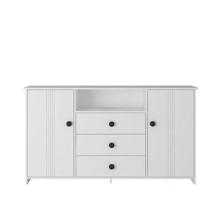 Sideboard Buffet Cabinet With Storage And Adjustable Shelves For Kitchen Image 2