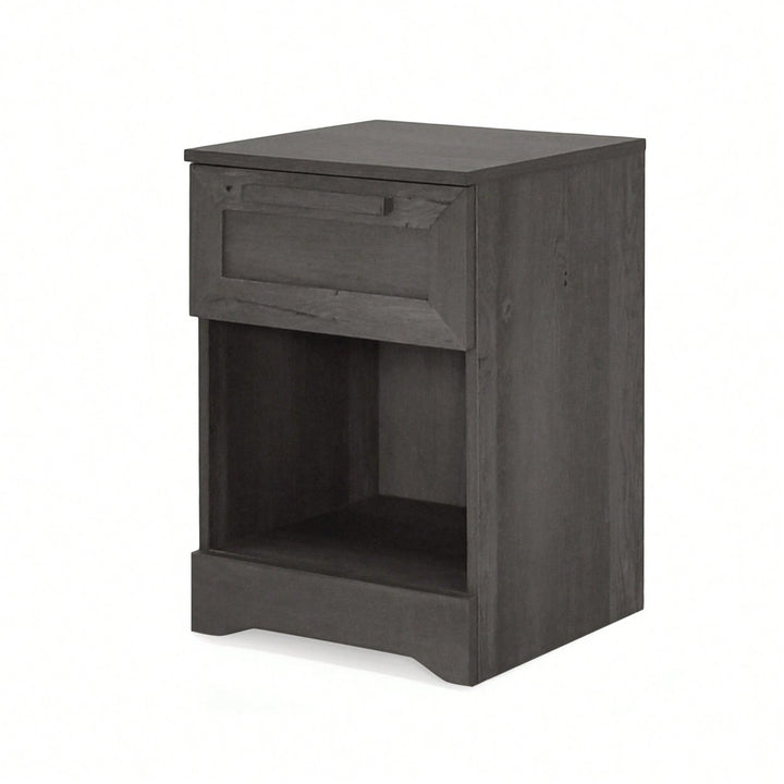 Sleek Modern Nightstand With 1 Drawer For Stylish Bedroom Storage Image 2