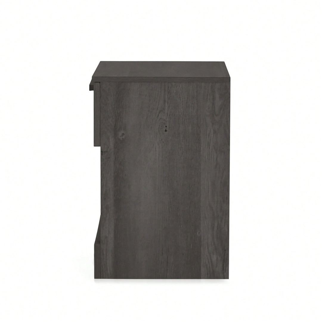 Sleek Modern Nightstand With 1 Drawer For Stylish Bedroom Storage Image 3