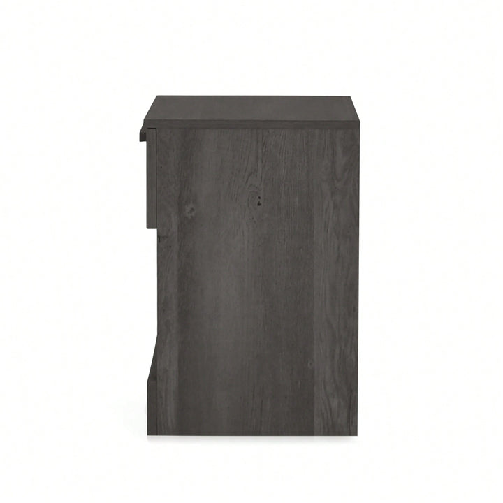 Sleek Modern Nightstand With 1 Drawer For Stylish Bedroom Storage Image 3