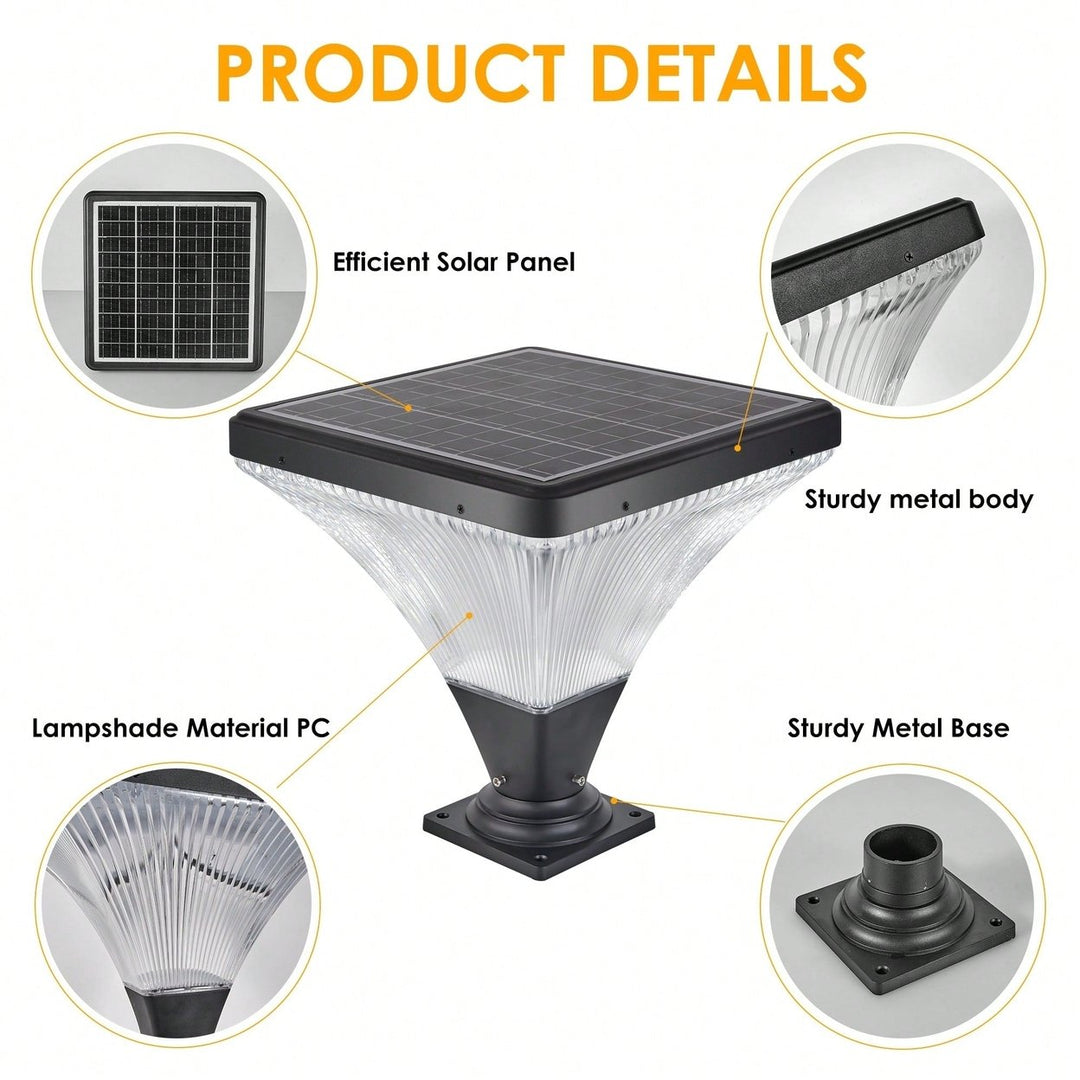 Solar Street Lamp Cap With Base - Durable Outdoor Lighting Solution For Friendly Illumination Image 8