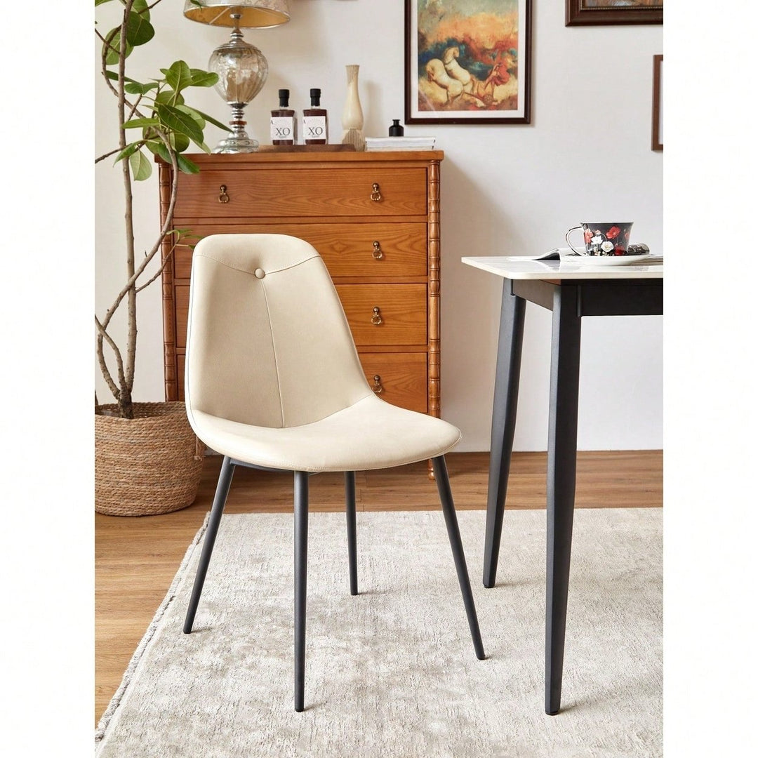 Set Of 2 Mid-Century Modern High Back Dining Chairs Image 5