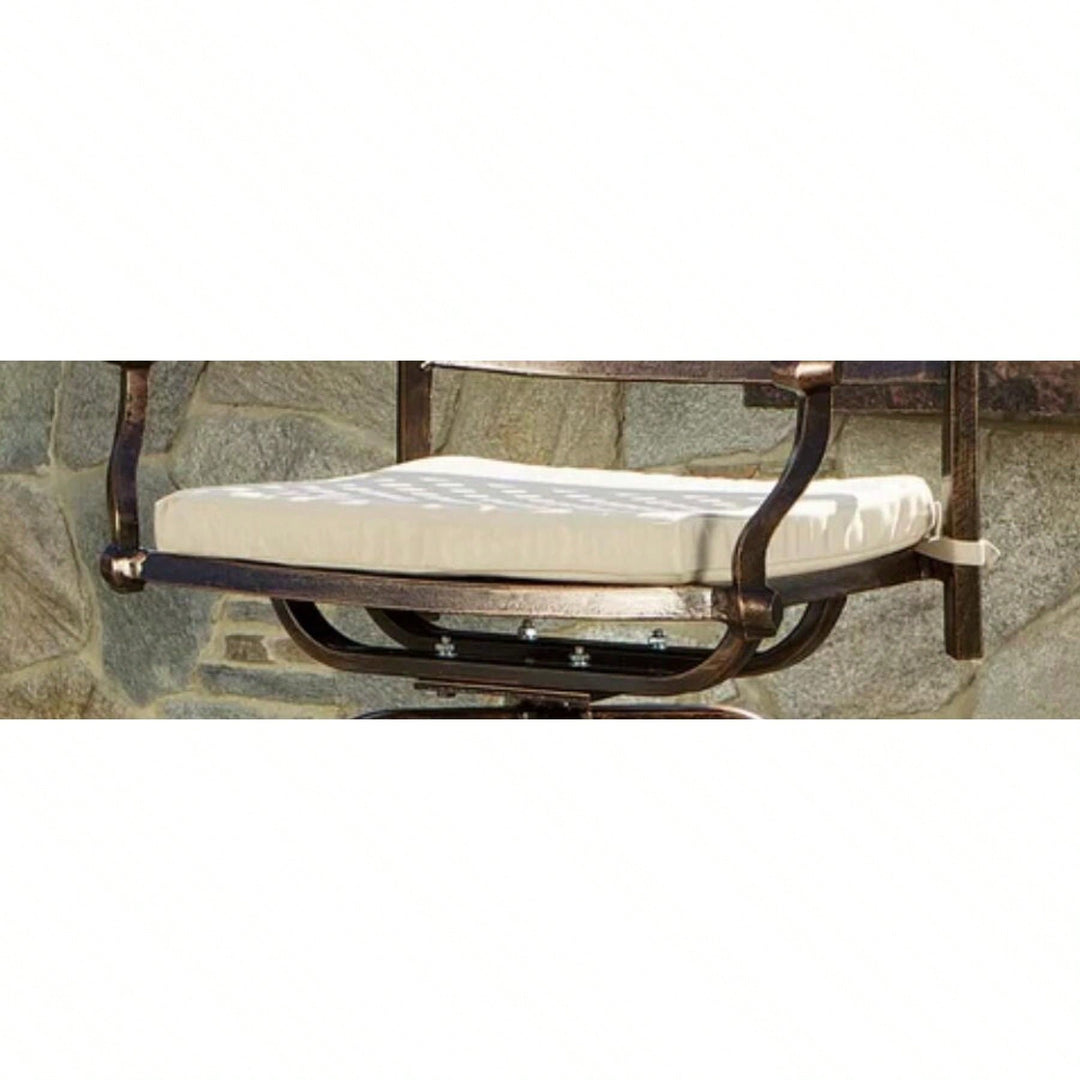 Tahoe Barstool Seat Cushion: Water-Resistant Beige Outdoor Comfort Image 5