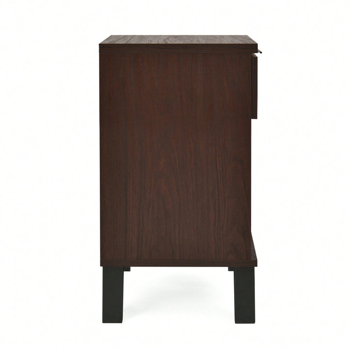 Tall End Table With Drawer For Living Room Or Bedroom Storage Image 4