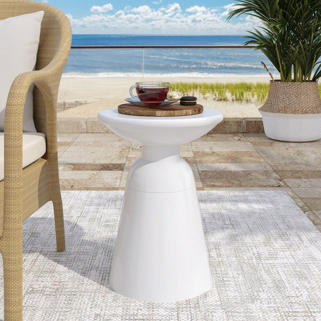 Spacious Outdoor Metal Side Table For Patios And Gardens - Perfect For Entertaining Image 9