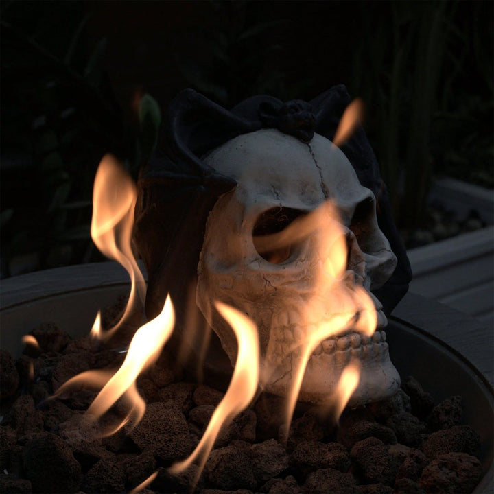 Spooky Demon Skull Gas Log for Ventless Fireplaces Ideal for Halloween and Outdoor Fire Pits Image 11