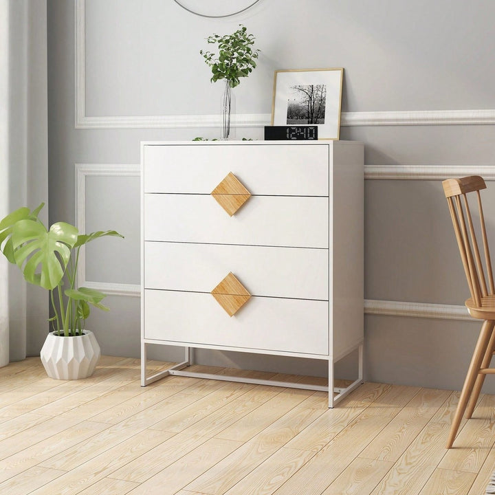 Stable and Durable Bedroom Dresser With 4 Drawers: Space-Saving Design, Quality Materials, And Easy Assembly Image 2