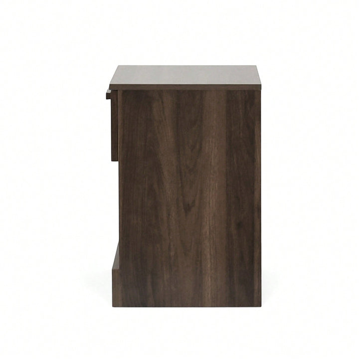 Stylish One-Drawer Nightstand For Modern Bedrooms  Sleek Storage Solution Image 4