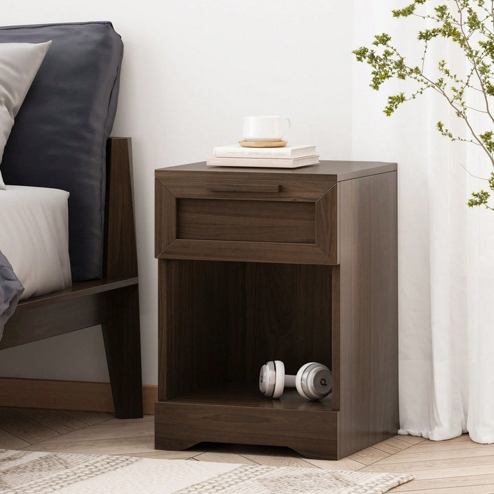 Stylish One-Drawer Nightstand For Modern Bedrooms  Sleek Storage Solution Image 10