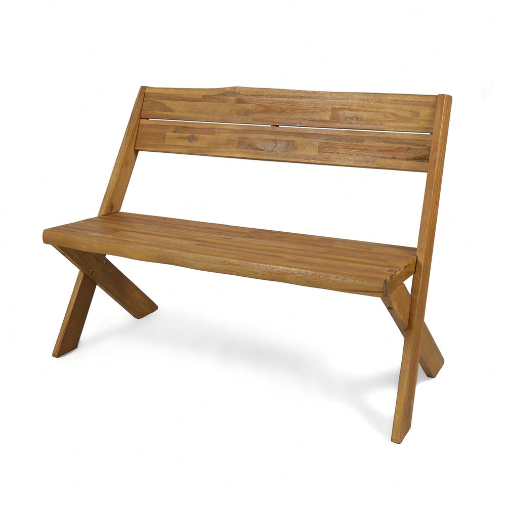 Stylish And Durable Outdoor Bench For Garden And Patio Seating Image 2