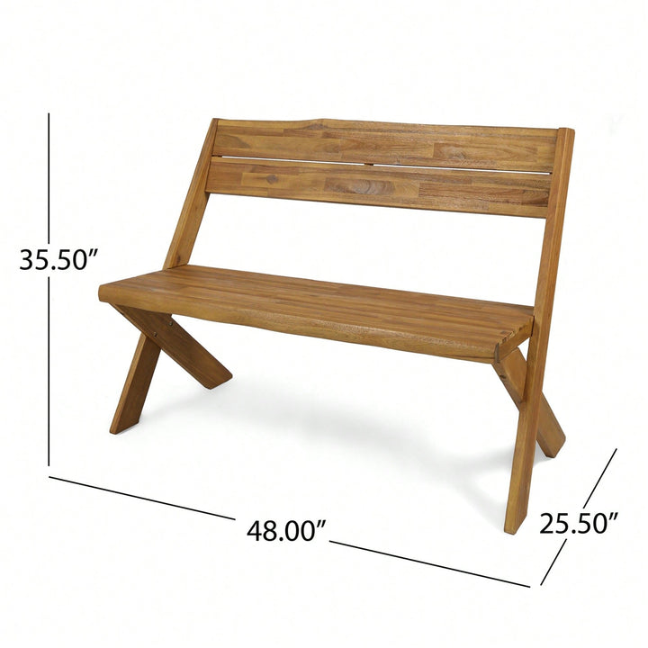 Stylish And Durable Outdoor Bench For Garden And Patio Seating Image 6