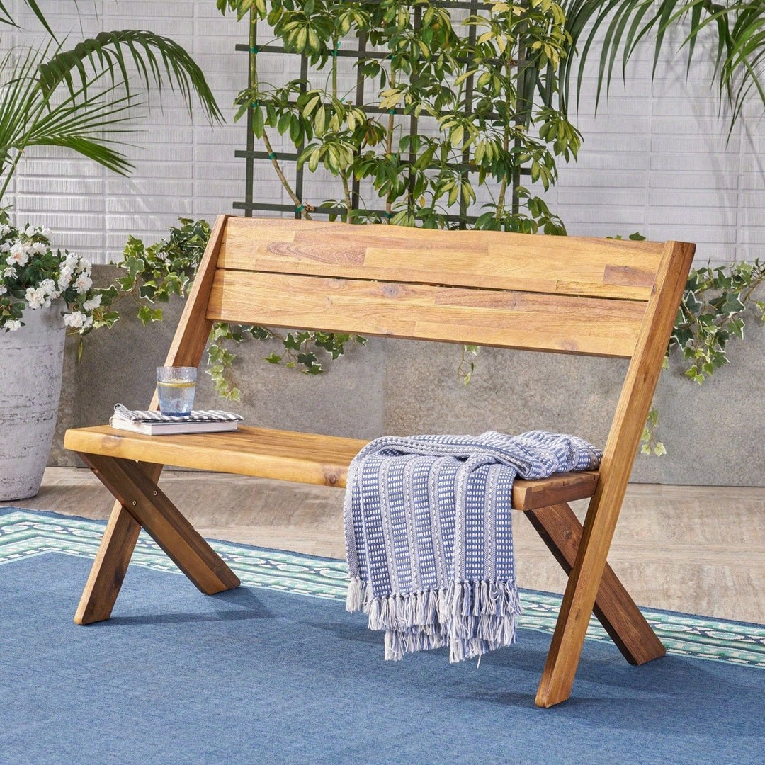 Stylish And Durable Outdoor Bench For Garden And Patio Seating Image 7