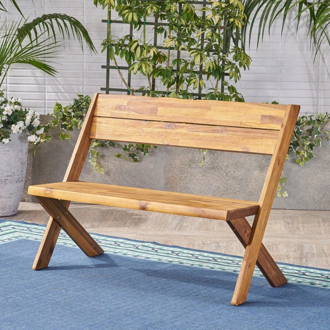 Stylish And Durable Outdoor Bench For Garden And Patio Seating Image 8