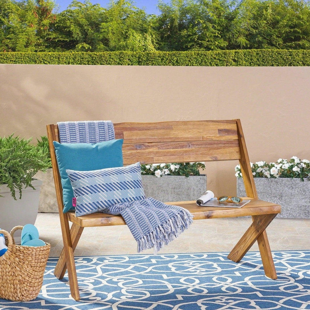 Stylish And Durable Outdoor Bench For Garden And Patio Seating Image 9