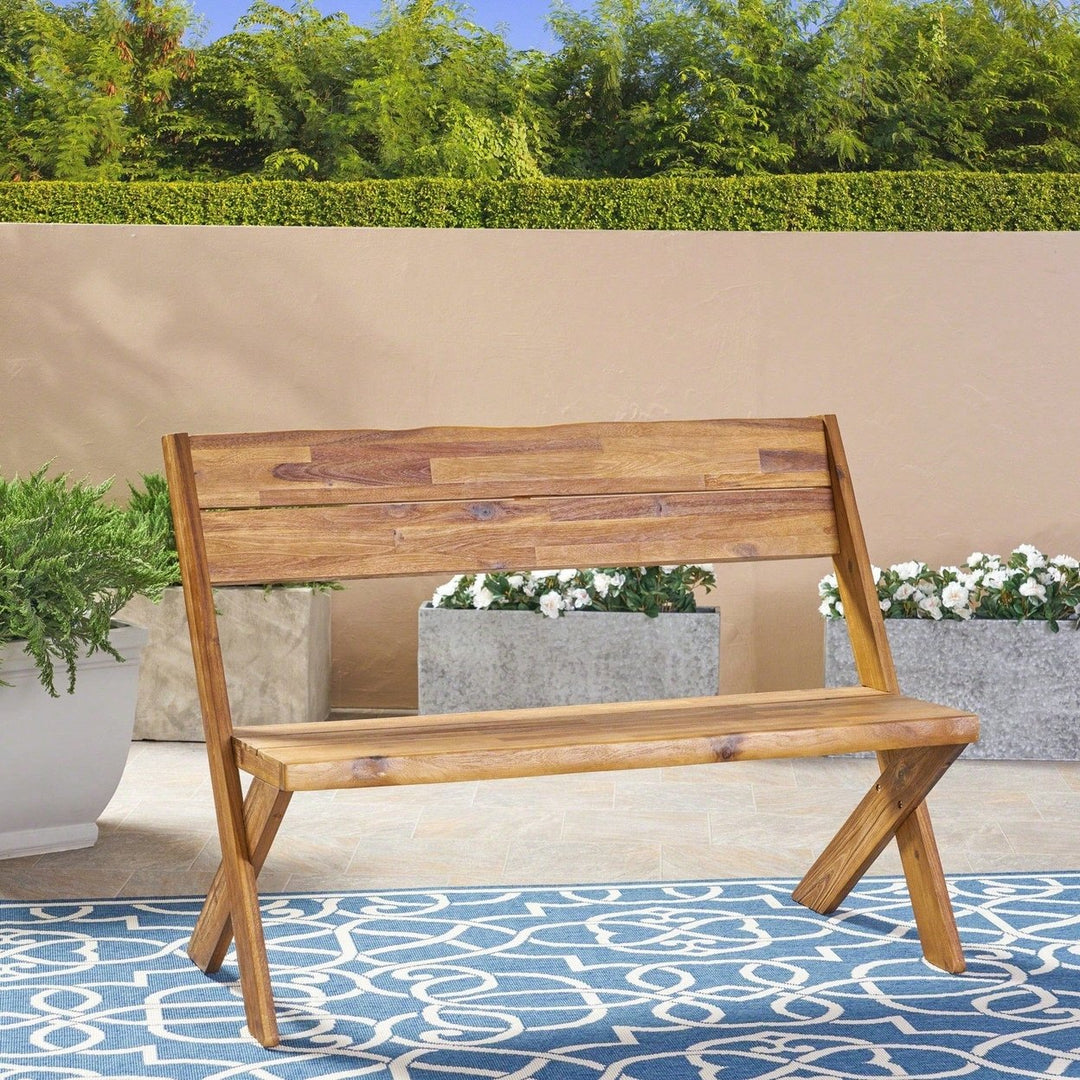 Stylish And Durable Outdoor Bench For Garden And Patio Seating Image 10