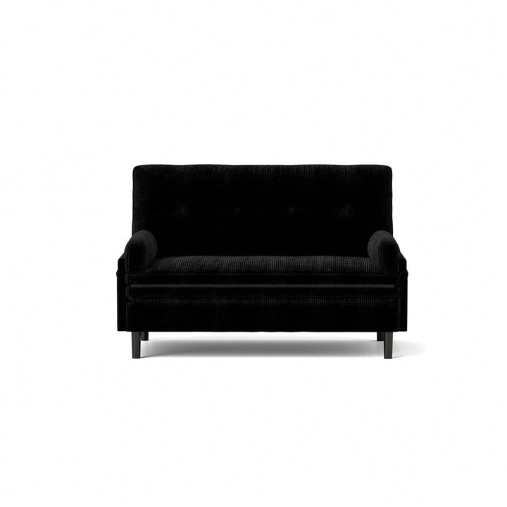 Stylish Black 2-Seater Sleeper Sofa With Recline Function For Ultimate Comfort Image 1