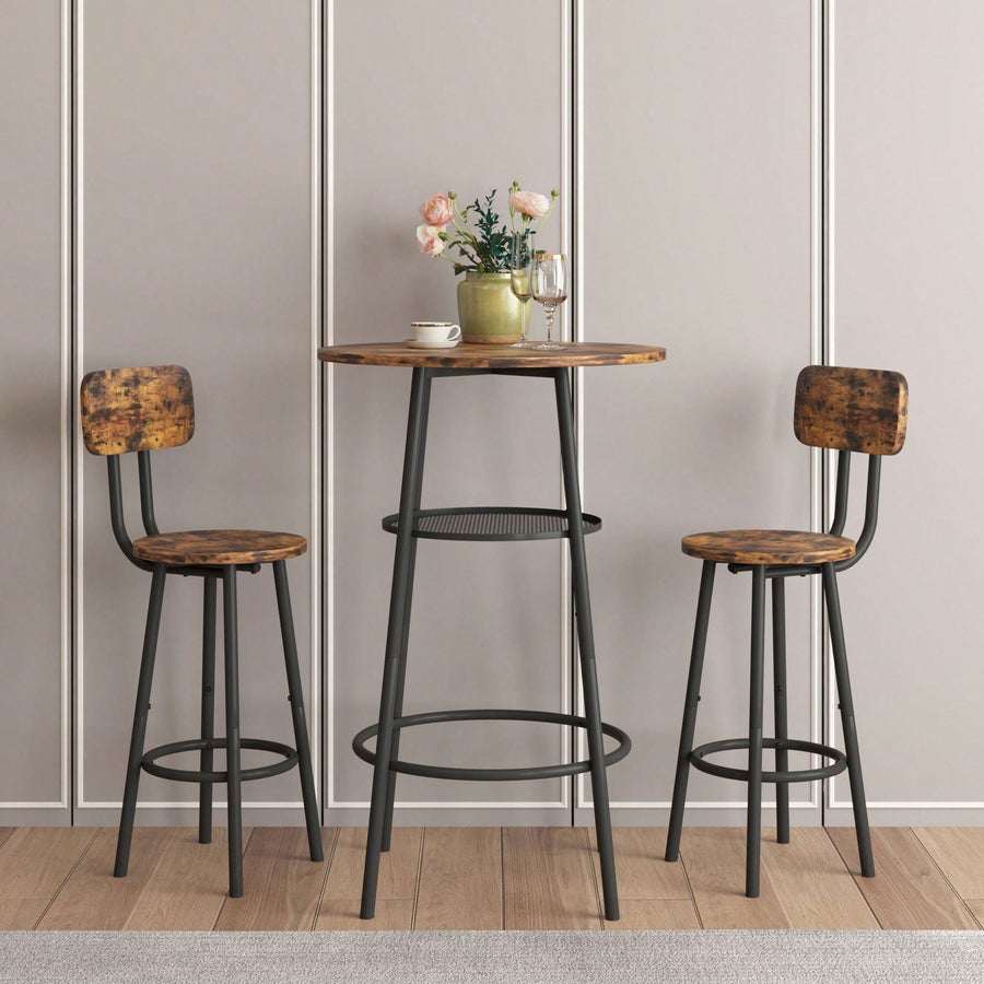 Stylish Counter Height Table Set With Stools Image 1