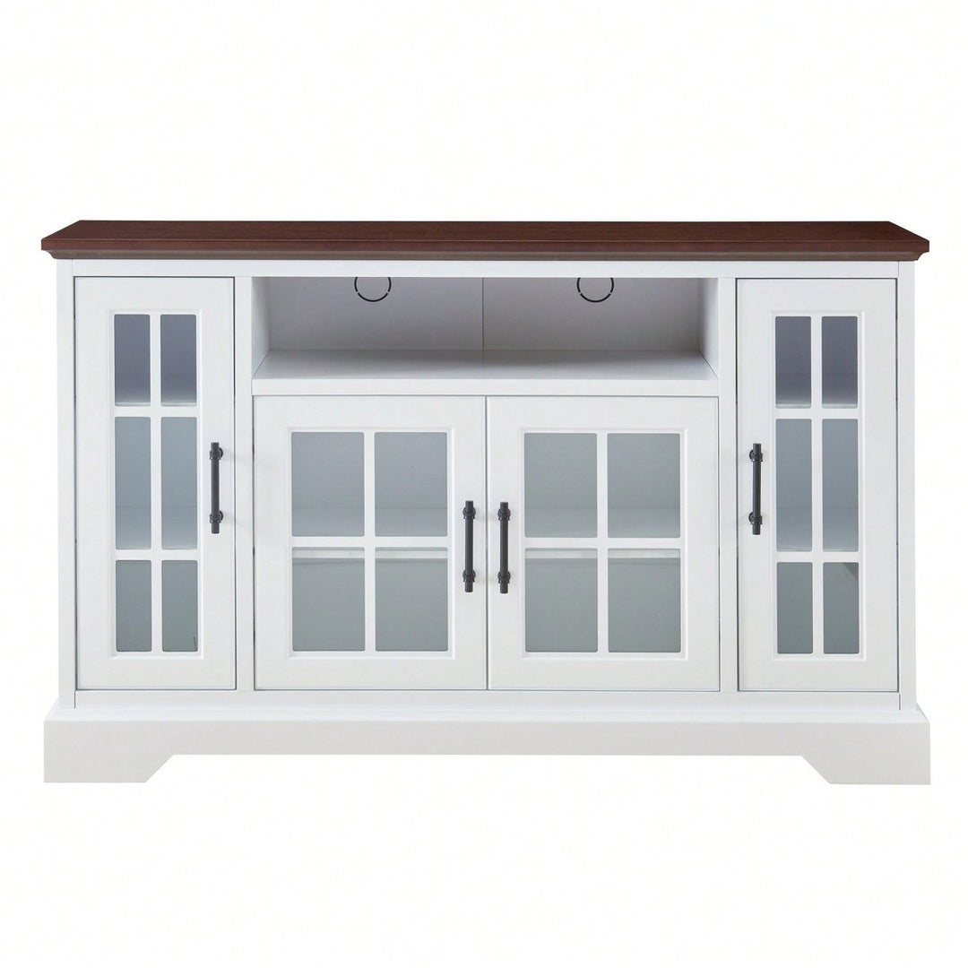 Stylish Four-Door Buffet Sideboard For Dining Room Storage And Organization Image 1