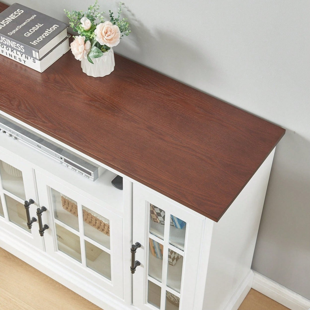 Stylish Four-Door Buffet Sideboard For Dining Room Storage And Organization Image 11