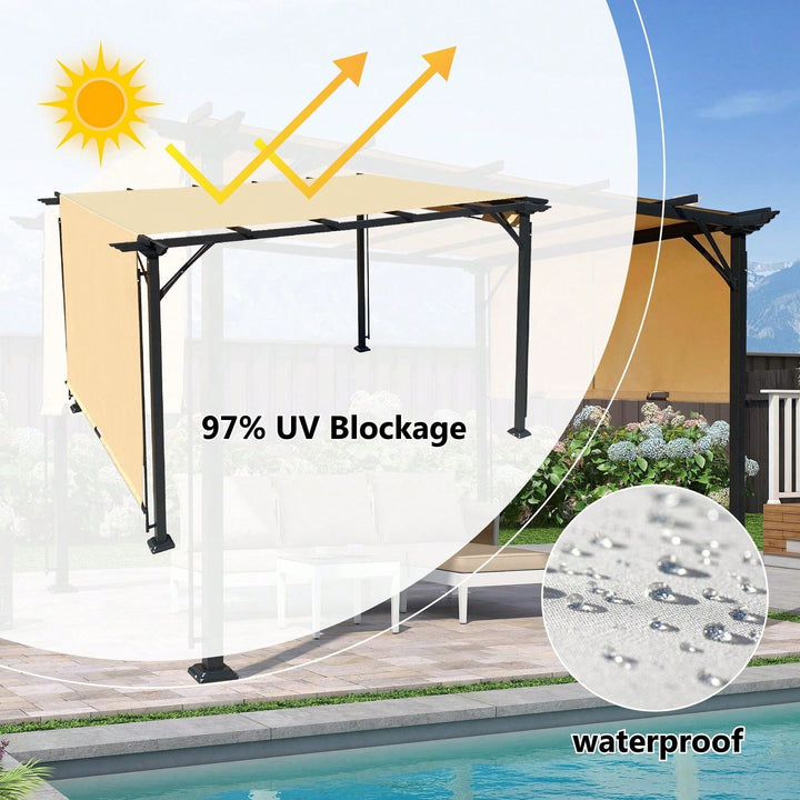 Universal Canopy Cover Replacement For 12x9 Ft Curved Outdoor Pergola Structure Image 5