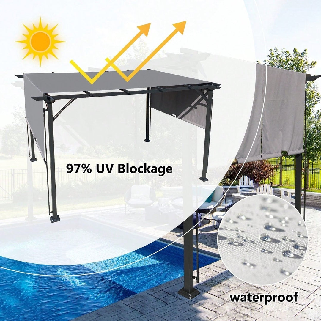 Universal Canopy Cover Replacement For 12x9 Ft Curved Outdoor Pergola Structure Image 10