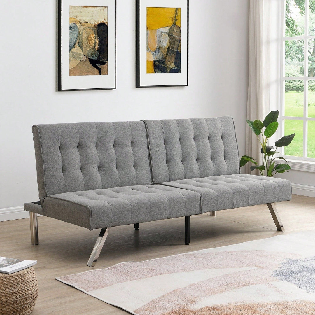 Versatile Futon Sofa Bed for Stylish Living Room Comfort and Space Saving Image 1