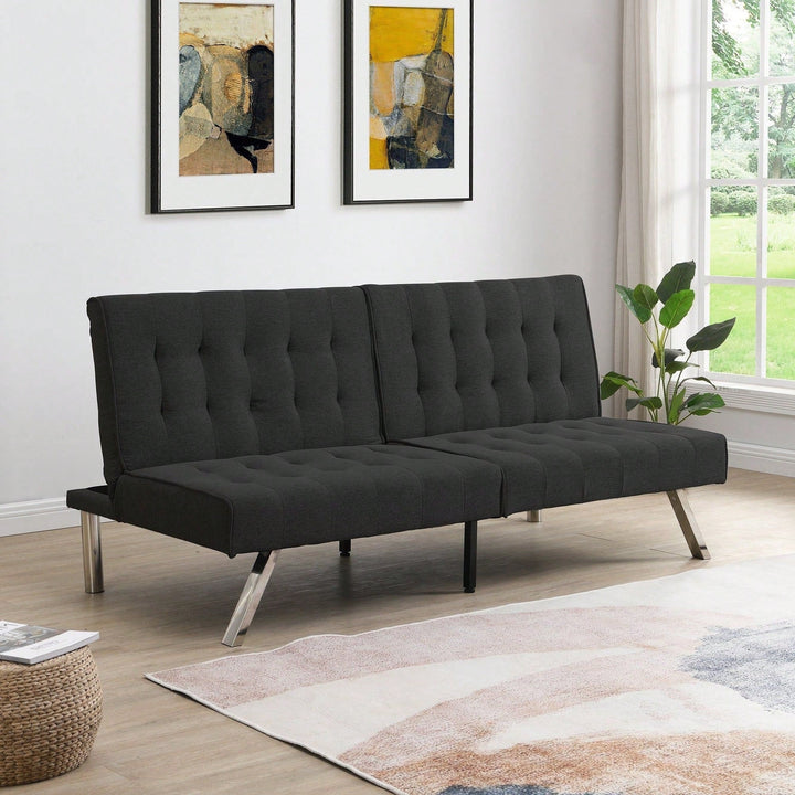 Versatile Futon Sofa Bed for Stylish Living Room Comfort and Space Saving Image 2