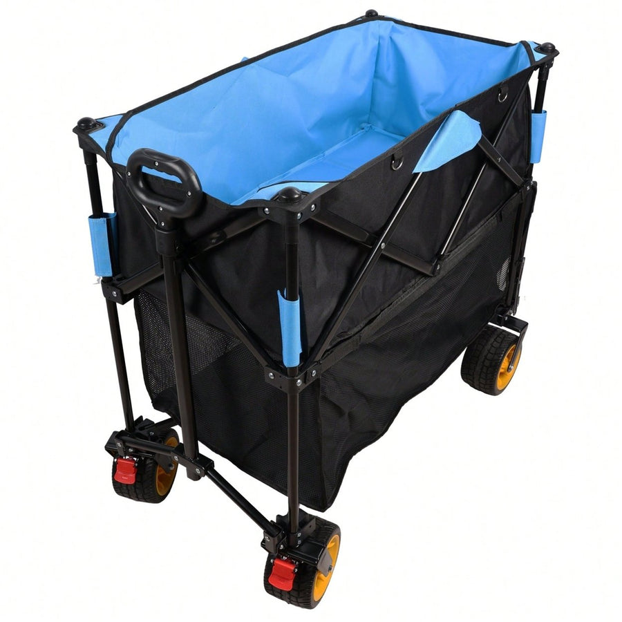 Versatile Large Capacity Folding Cart - Extra Long Extender Wagon For Garden, Shopping, And Beach Adventures Image 1