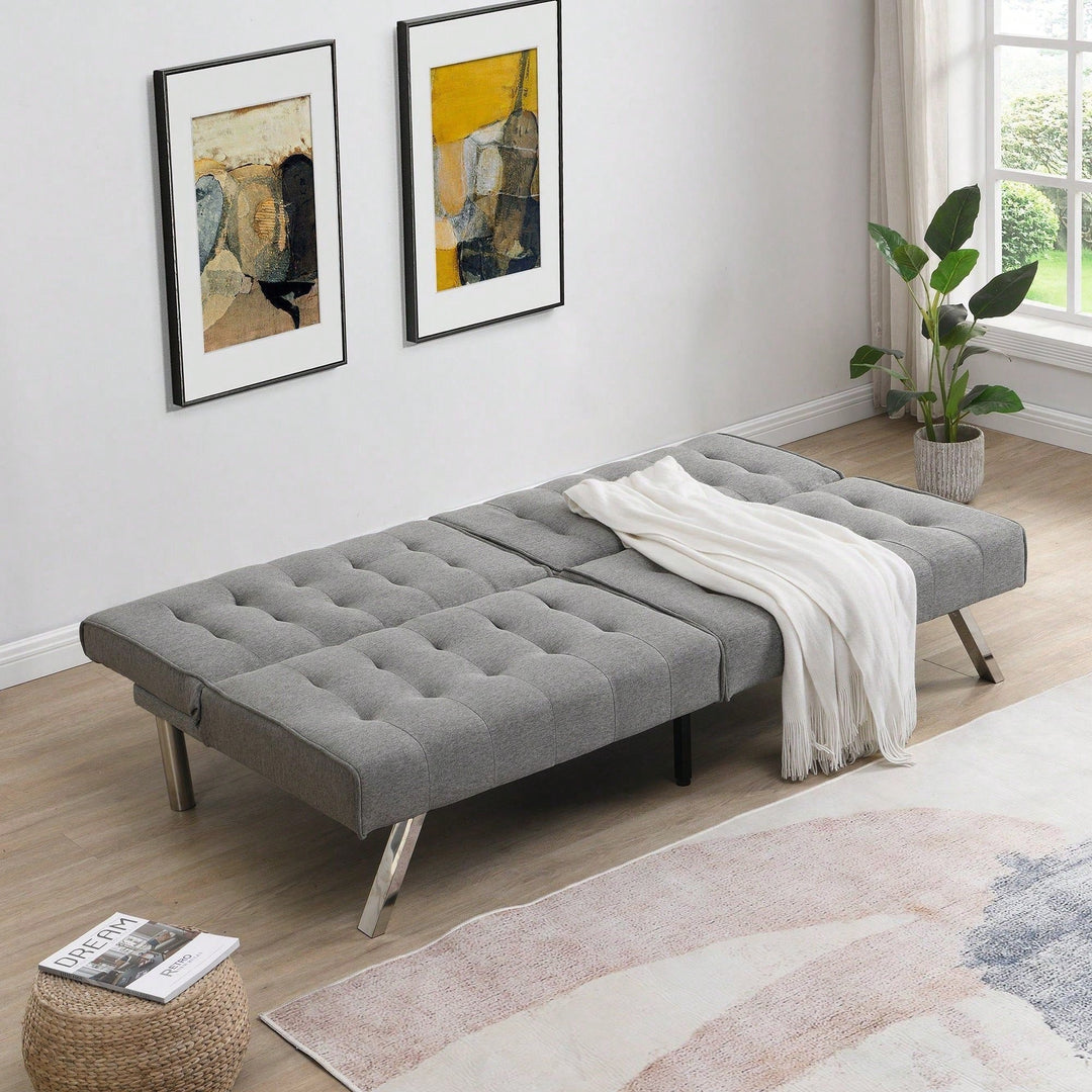 Versatile Futon Sofa Bed for Stylish Living Room Comfort and Space Saving Image 8