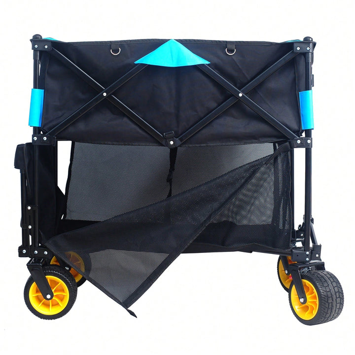 Versatile Large Capacity Folding Cart - Extra Long Extender Wagon For Garden, Shopping, And Beach Adventures Image 3