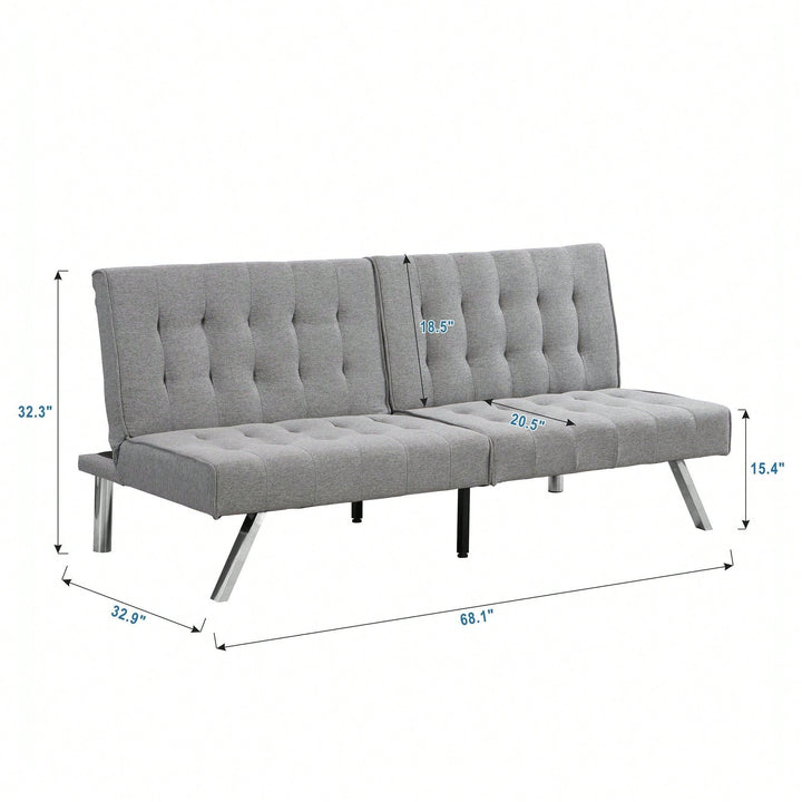 Versatile Futon Sofa Bed for Stylish Living Room Comfort and Space Saving Image 11