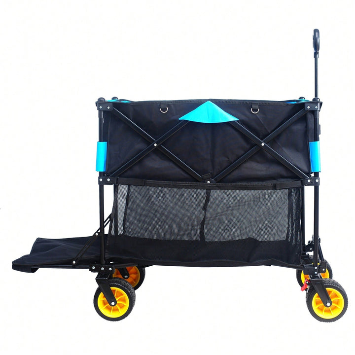 Versatile Large Capacity Folding Cart - Extra Long Extender Wagon For Garden, Shopping, And Beach Adventures Image 7