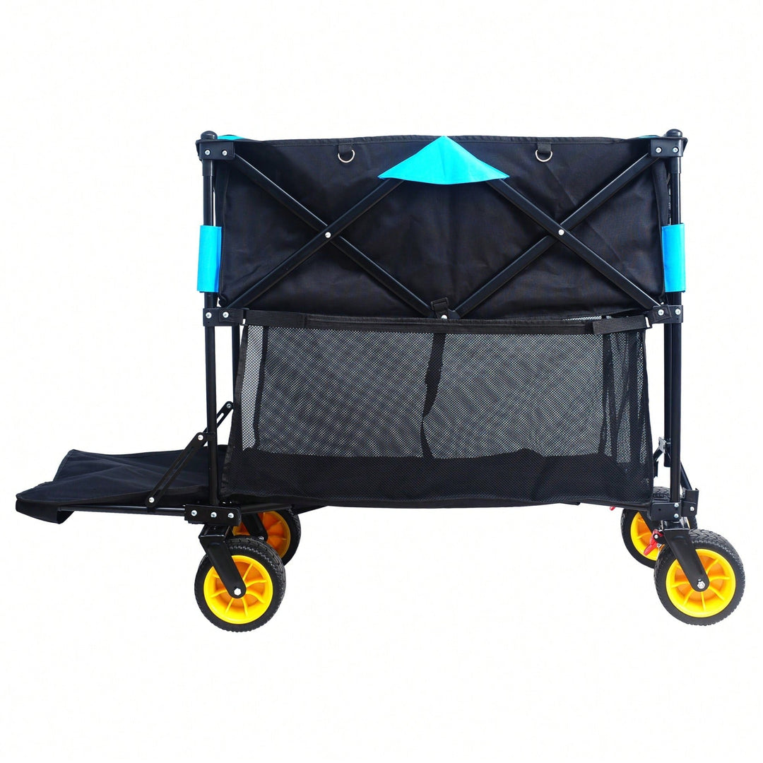 Versatile Large Capacity Folding Cart - Extra Long Extender Wagon For Garden, Shopping, And Beach Adventures Image 9