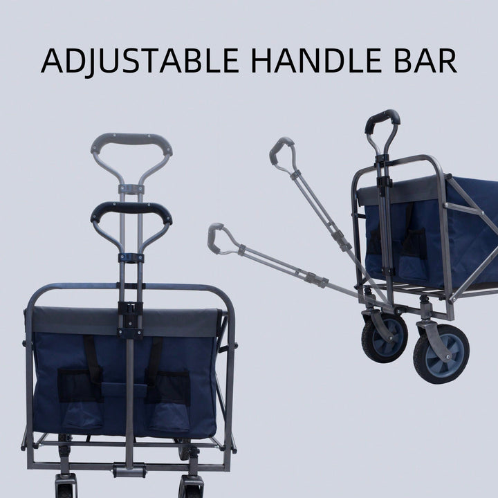 Versatile Outdoor Folding Wagon Cart For Beach, Garden, And Camping - Compact Micro Collapsible Trolley Image 7