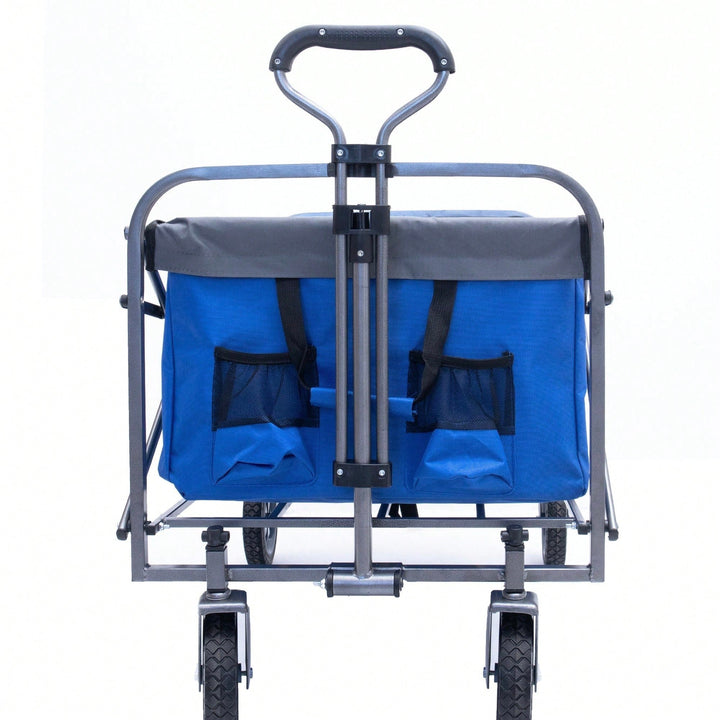 Versatile Outdoor Folding Wagon Cart For Beach, Garden, And Camping - Compact Micro Collapsible Trolley Image 10