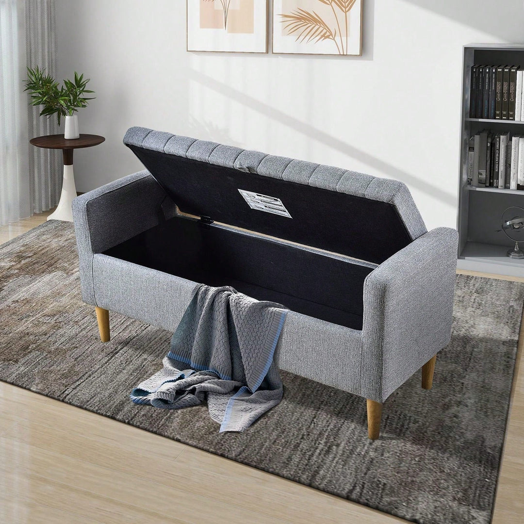 Versatile Storage Ottoman Hidden Storage, Comfortable Seating, And Easy Assembly Image 6