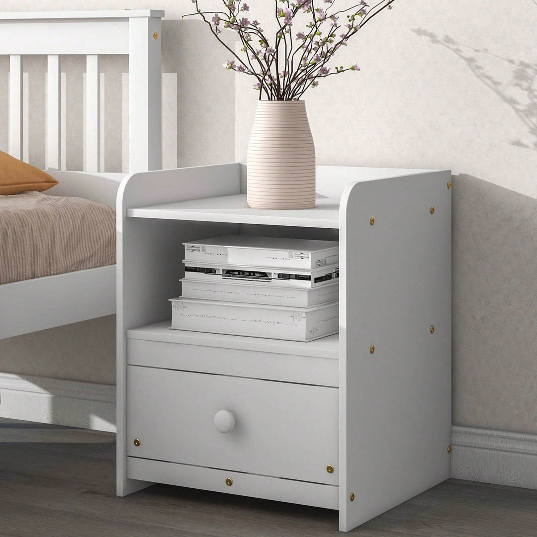 Twin Bed With Headboard And Footboard For Kids, Teens, Adults,With A Nightstand Image 8